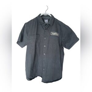 Liquid Death Men’s Black Short-Sleeve Button Down Shirt